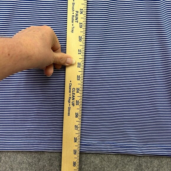 Under Armour Short Sleeve Performance Polo Shirt Men's Size XXL Blue Striped - Picture 9 of 11